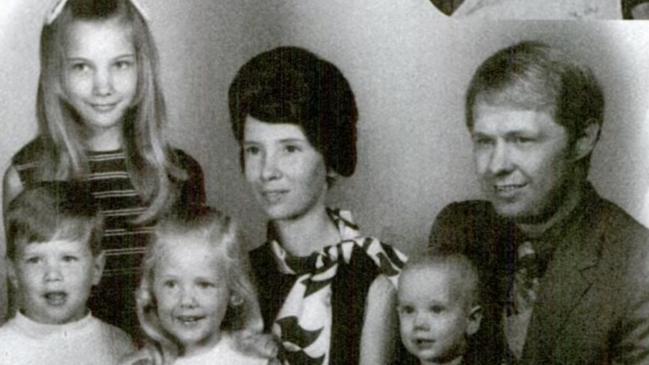 The Heche family pictured in 1970, from left to right, Susan Heche, Nancy Heche, Donald Heche, Nathan Heche, Abigail Heche and Anne Heche. Picture: Instagram