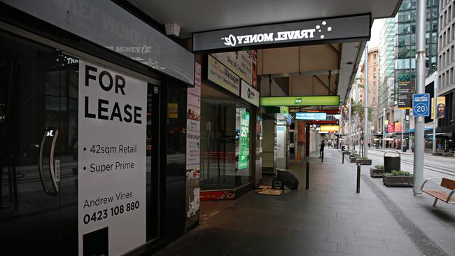 The pandemic is also taking its toll on the Sydney CBD. Picture: NCA NewsWire / Adam Yip