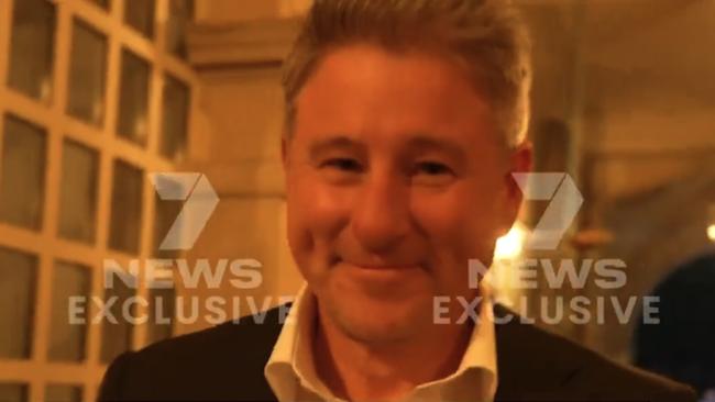 Nine CEO Mike Sneesby refuses to answer questions as newspaper reporters strike over pay as Olympics starts Picture : 7 News