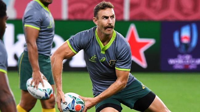 Halfback Nic White’s darting runs will be important for the Wallabies. Picture: AFP