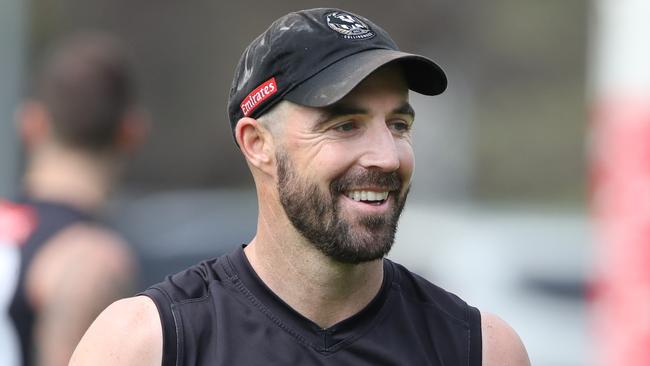 Collingwood veteran Steele Sidebottom says he can’t wait to battle Brisbane in Saturday’s grand final at the MCG. Picture: David Crosling