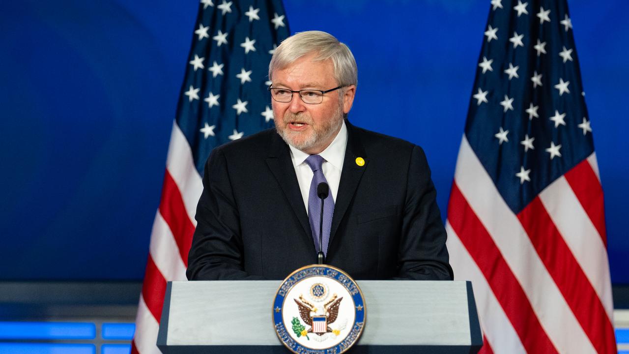 Former Prime Minister and Australia’s next ambassador to the US Kevin Rudd also gave generously. Picture: Eric Lee/Bloomberg via Getty Images