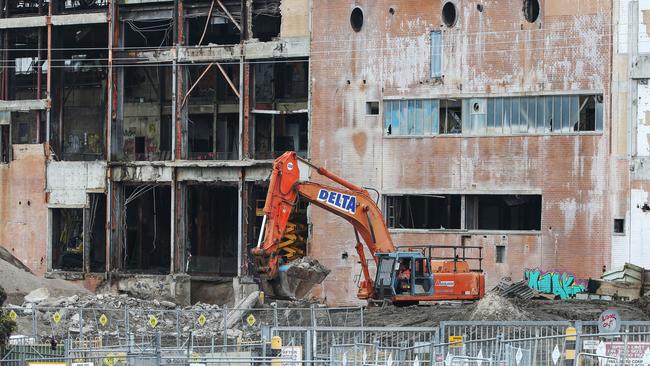 The former Amcor paper mill in Alphington is currently under demolition to make way for a new mini suburb. Picture: Ian Currie