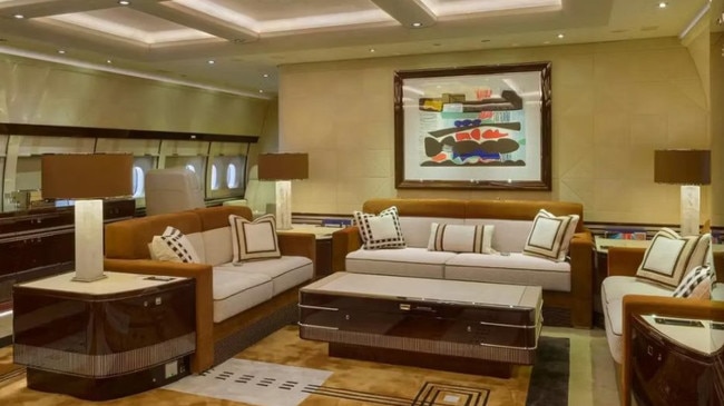 AMAC Aerospace photos show the interior of Qatari Airways Amiri Flight Boeing 747-8i BBJ A7-HBJ. President Donald Trump said this week that he wants to accept the $400m plane, and that it would later be donated to a presidential library. Picture: AMAC Aerospace