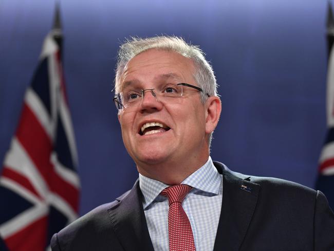 Prime Minister Scott Morrison announces a Royal Commission into the Bushfire Emergency that took place during the summer, Sydney, Thursday, February, 20, 2020. (AAP Image/Dean Lewins) NO ARCHIVING