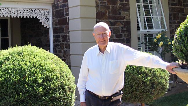 Jim Young says solar energy storage has lowered his power bills. Picture: James Turner