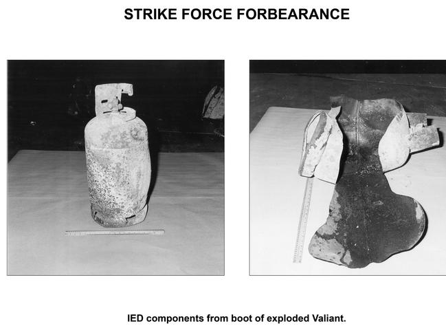 Parts of the car bomb.