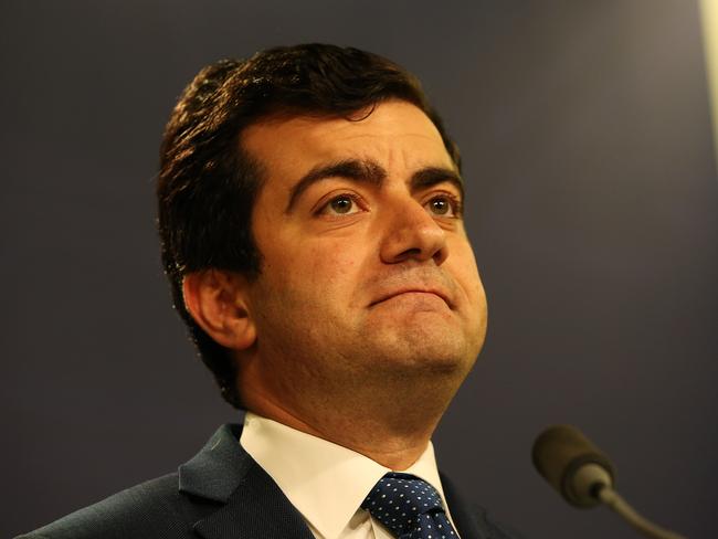 Senator Sam Dastyari has offer Labor leader Bill Shorten his resignation, and he accepted. Picture: Toby Zerna