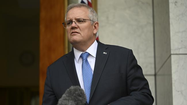 Scott Morrison denies his AZ advice was inconsistent with experts. Picture: NCA NewsWire / Martin Ollman