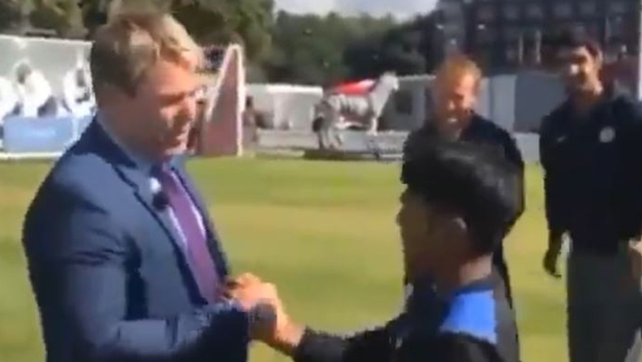 Shane Warne and Rehan Ahmed.