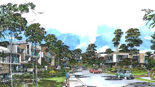 Artist’s impression of the Pacific View Estate on the Gold Coast.