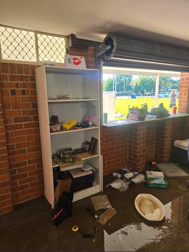 The ravaged canteen.