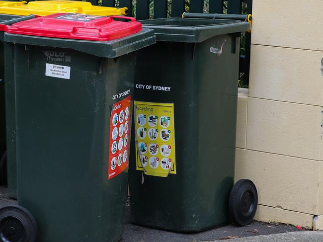 SYDNEY, AUSTRALIA: Newswire Photos: JANUARY 03 2024: A view of Devine street in Erskenville where bins sit waiting to be emptied in Sydney's Inner West as a local councillor calls for Lord Mayor Clover Moore to go over the ârat and maggot-infested public health crisisâ due to outsourcing of bin collection. Photo by: NCA Newswire/ Gaye Gerard