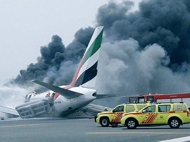 All 275 passengers on board Emirates flight EK521 from Trivandrum to Dubai evacuated safely. Picture: Twitter.