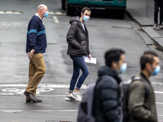 Victorians who flout mask rules faced a $200 fine under the chief health officer’s directions. Picture: NCA NewsWire / David Geraghty