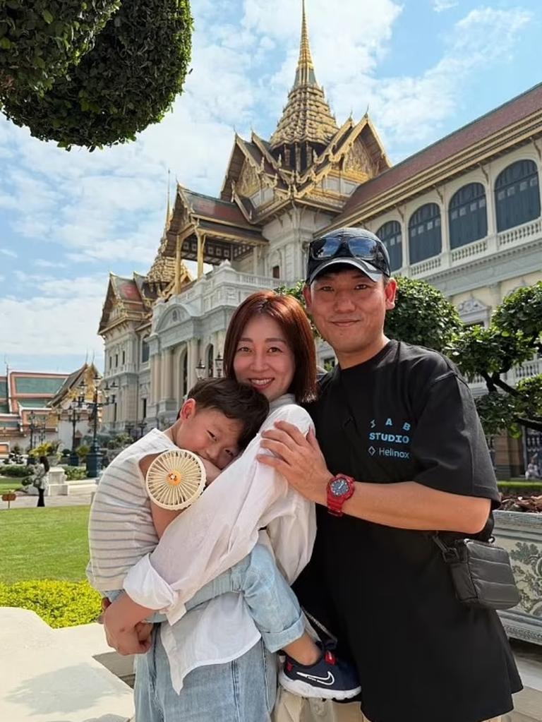 The three-year-old boy's father Kang Ko, 43, and his mother Jin Lee Seon, 37, shared pictures of their trip on Instagram hours before boarding the doomed flight. Picture: Instagram