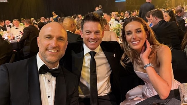 Chris and Rebecca Judd with Ben Cousins at the 2024 Brownlow Medal. Picture: Instagram