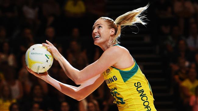 Diamonds goaler Caitlin Bassett will play Super Netball for ... Pic: Zak Simmonds