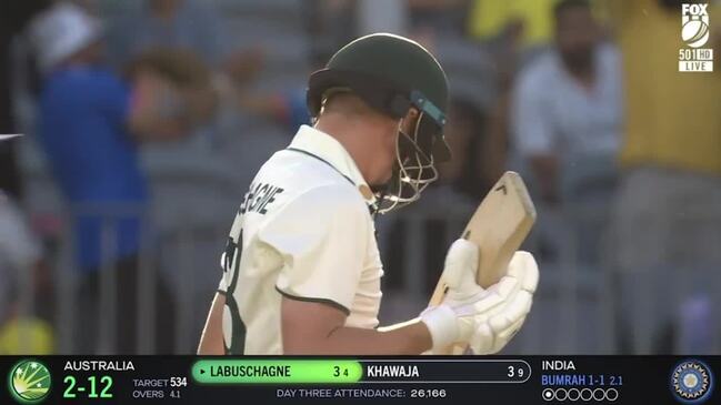 LBW for Labuschagne after leaving a lethal delivery from Bumrah