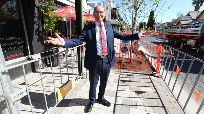 Unley Mayor Michael Hewitson on King William Rd. Picture: Tait Schmaal