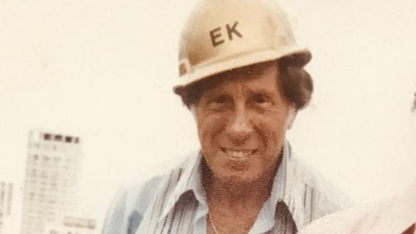 Eddie Kornhauser at the Paradise centre site at the start of the 80s. Photo: Supplied