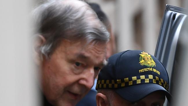 Pell after his appeal was dismissed by the Court of Appeal. Picture: James Ross