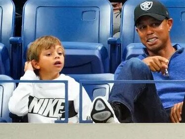 Tiger Woods and his son Charlie