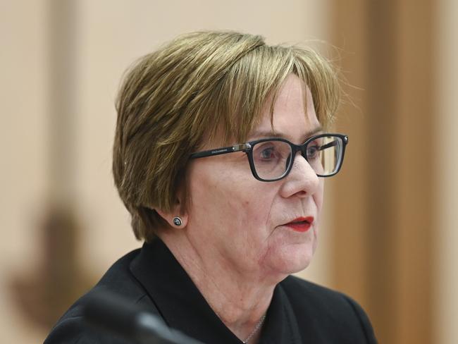 Australian Communications and Media Authority Chair Nerida O'Loughlin was questioned during senate estimates on Tuesday. Picture: NewsWire / Martin Ollman