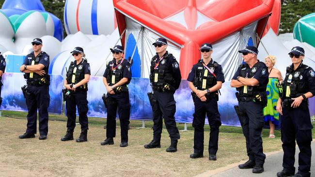 Police presence at the Commonwealth Games. Picture: Adam Head