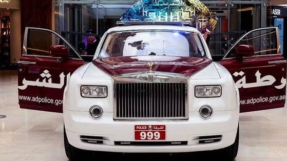 A Rolls-Royce Phantom used by the Abu Dhabi police