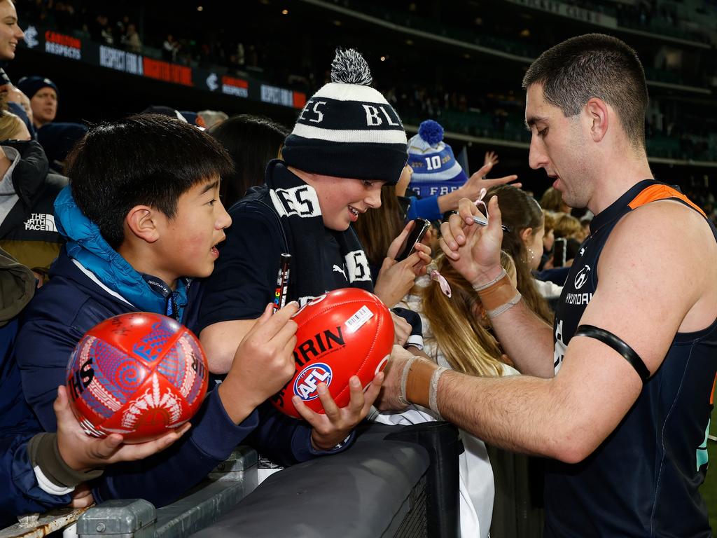 Will this be the year Jacob Weitering breaks into the All-Australian team? Picture: Michael Willson/AFL Photos via Getty Images