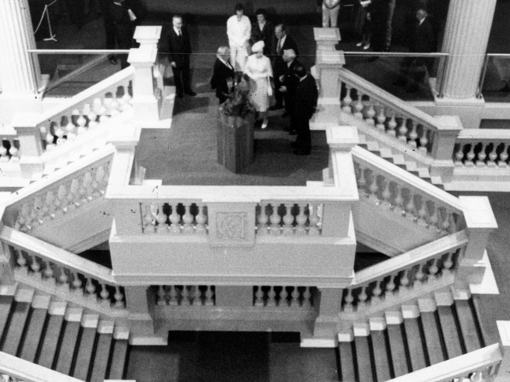 Queen Elizabeth II visited the Sir Samuel Way Building – home of the state’s courts – on March 10, 1986, during her royal visit.