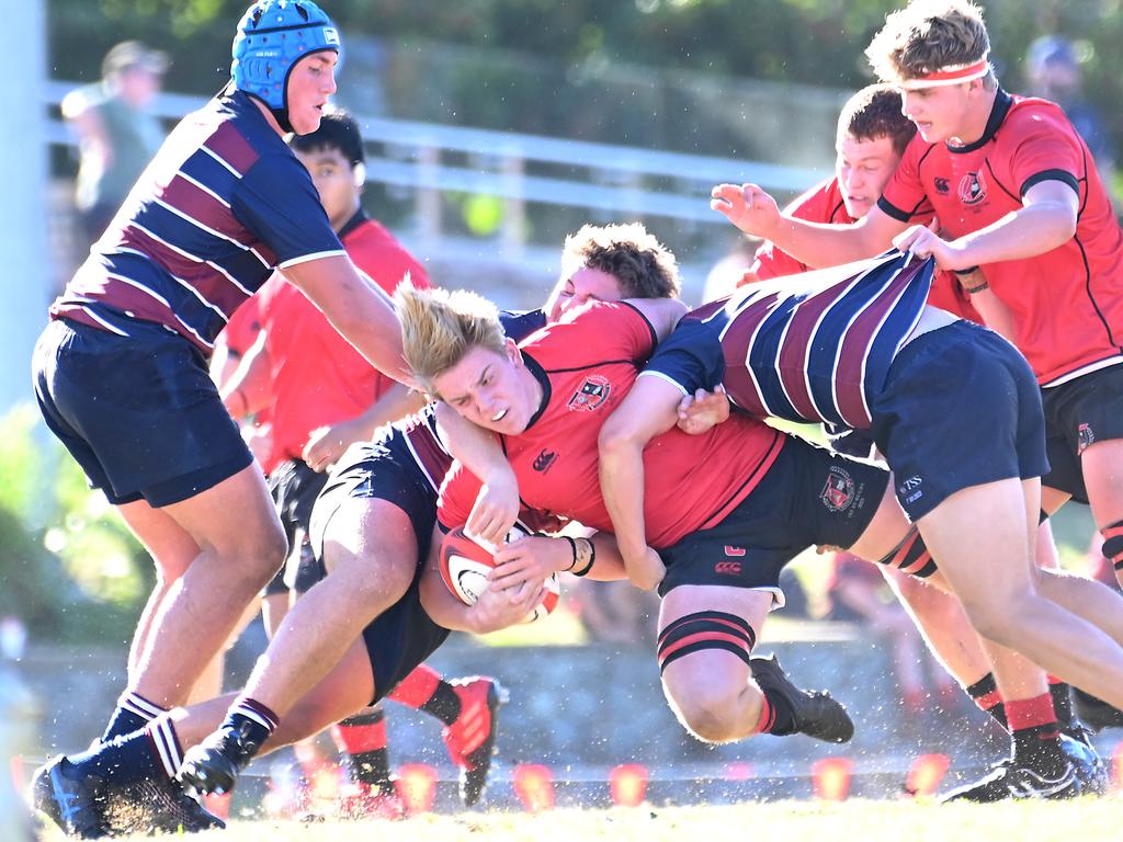 Terrace player Tom RobinsonGPS First XV rugby between Terrace and The Southport School.Saturday July 22, 2023. Picture, John Gass