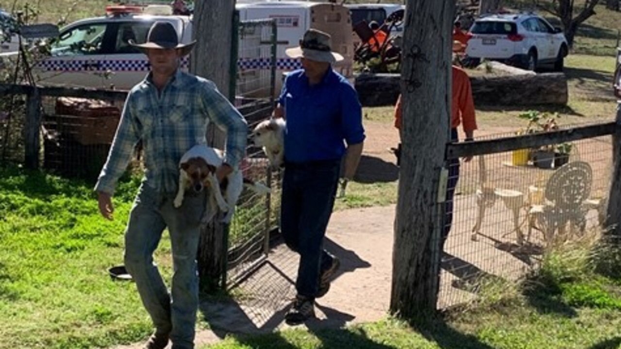 David John Grimes, 84, and his two dogs were rescued after they were reported missing from a Penwhaupell property on Monday. Photo/QPS