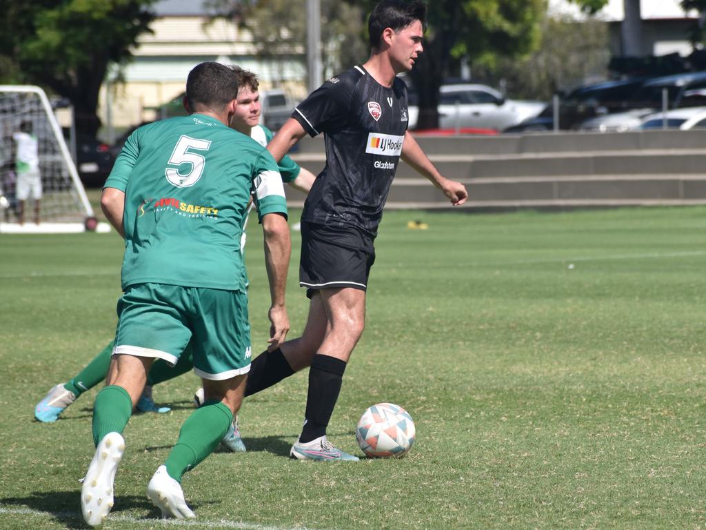 Frenchville Football six-a-side carnival, men's A final, Clinton versus Central, at Jardine Park, Rockhampton, February 25, 2024.