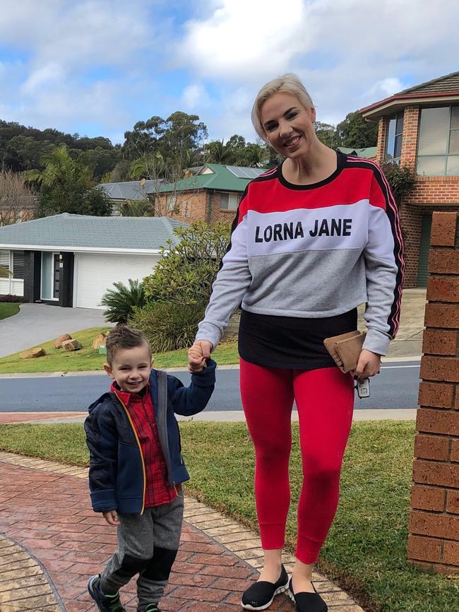 Leanne Howari and her son Samson.