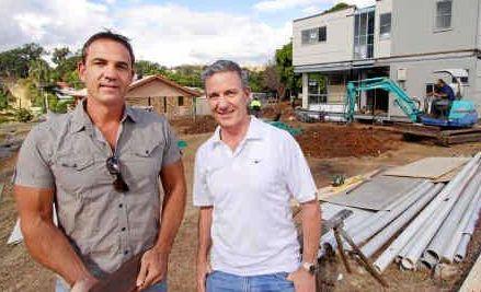 KEEN TO BUILD: Developer Paul Czislowski and Michael Magill on site in Mount Morgan. Paul says the town's revitalisation should be fast tracked. Picture: Morning Bulletin archives