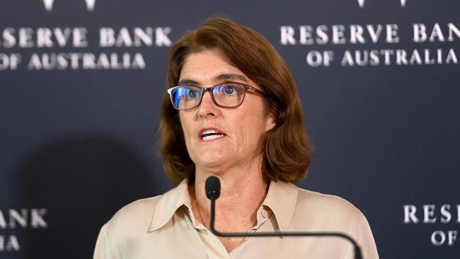 SYDNEY, AUSTRALIA.NewsWire Photos. March 19, 2024.Reserve Bank of Australia Governor Michele Bullock during press conference.Picture: NCA NewsWire / Jeremy Piper