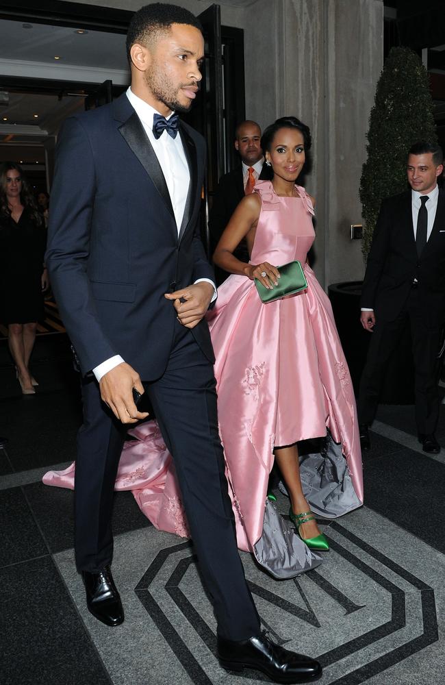 Kerry Washington and husband Nnamdi Asomugha. Picture: Andrew Toth/Getty Images for The Mark Hotel