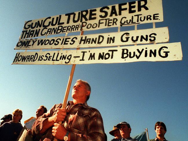 Pro-gun protesters fought against reform.