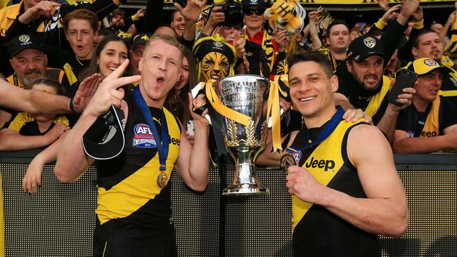 Josh Caddy and Dion Prestia: Exhibit A of Richmond’s trade successes. Picture: Mark Stewart