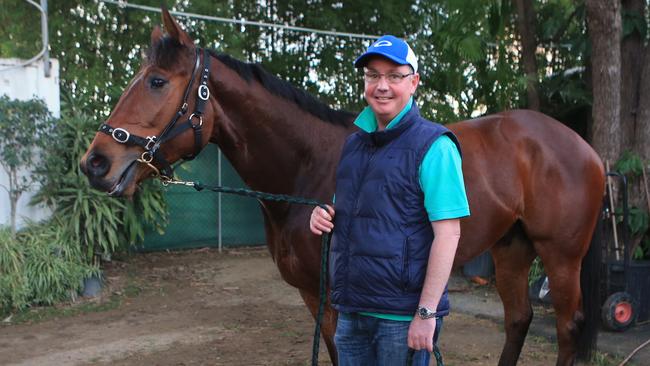 NZ trainer Tony Pike with Rangipo. Picture: Tim Marsden