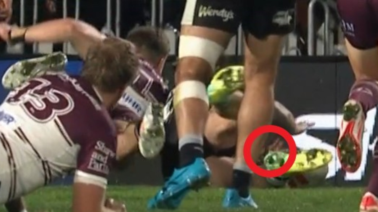 That was the hand of Garrick. Photo: Fox Sports