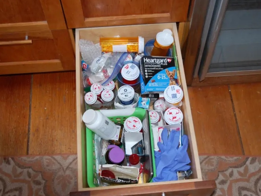 A mix of medications found in a draw. Picture: Santa Fe County Sheriff’s Office
