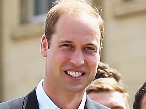 LEEDS, ENGLAND - JULY 05: (l to r) Prince William, Duke of Cambridge, Catherine, Duchess of Cambridge and Prince Harry pose at the official start of stage one of the 2014 Tour de France, a 190km stage between Leeds and Harrogate, on July 5, 2014 in Leeds, England. (Photo by Bryn Lennon/Getty Images)