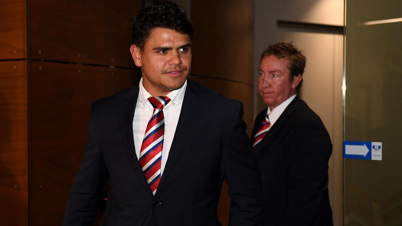 Sydney Roosters player Latrell Mitchell will miss next week's Preliminary Final after being found guilty. (AAP Image/Dan Himbrechts)