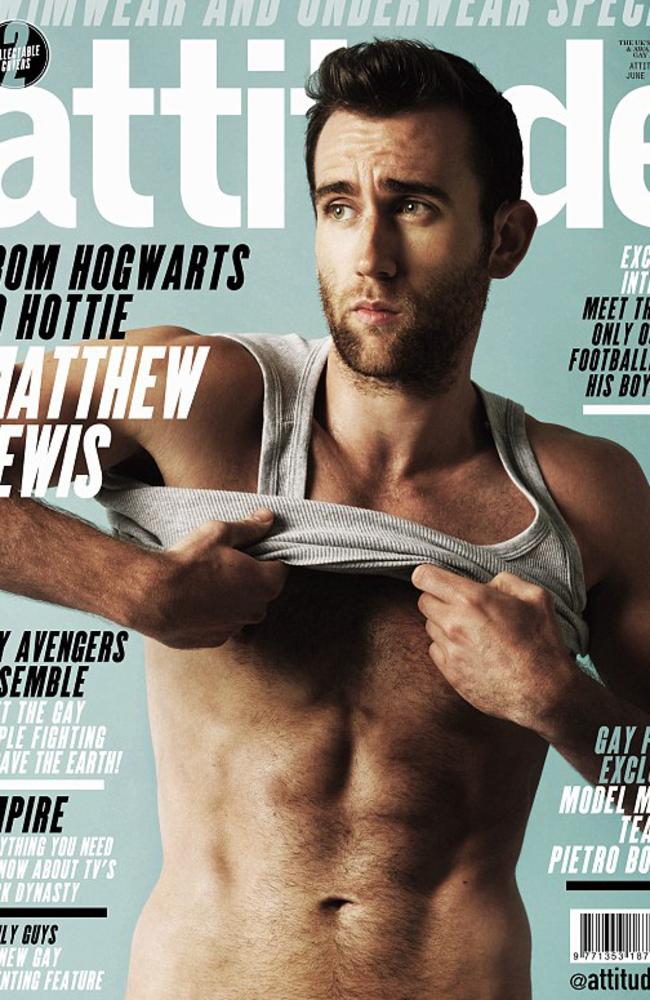 Real-world muggle Matthew Lewis poses for the June issue of Attitude magazine.