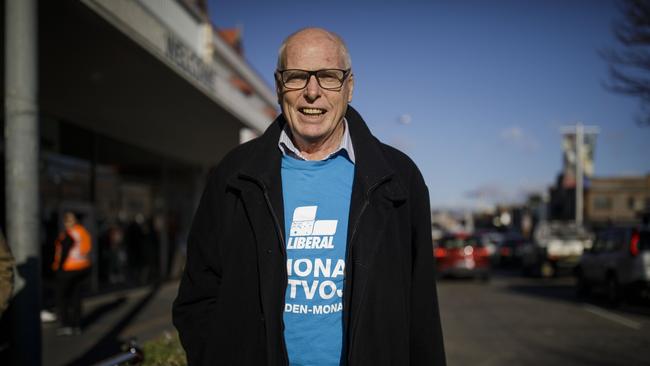 Liberal senator Jim Molan, in Queanbeyan, NSW, a day ahead of the 2020 Eden-Monaro by-election. Picture: Sean Davey