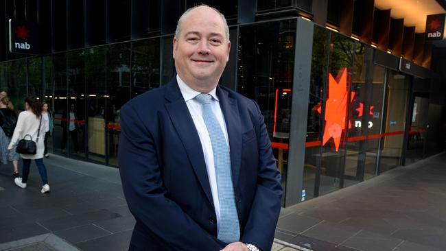 NAB chief executive Andrew Irvine is the target of an open letter from the Finance Sector Union. Picture: Andrew Henshaw