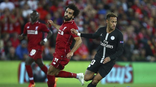 Salah played for the Reds in their thrilling win over Paris Saint-Germain.